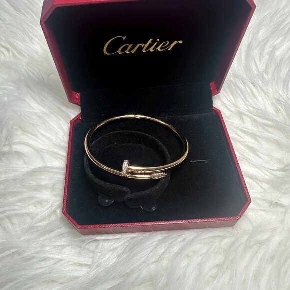 Rose gold Cartier nail bracelet size 17✨✨ - Picture 1 of 6